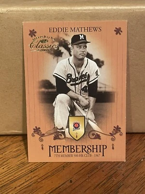 Eddie Mathews 2003 Donruss Classics Membership /2500 Braves HOF 2302 - Image 1 of 2