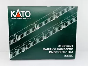 KATO N Scale Train BETHGON COALPORTER 8 Car Set - BNSF #106-4601 - Picture 1 of 3