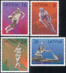 Latvia 1996 Olympic Games/Sports/Cycling/Basketball/Canoeing 4v set (lv1037) - Picture 1 of 1