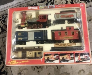 Juego de tren expreso Talking Silver Rail nuevos juguetes brillantes completo con caja - Imagen 1 de 8