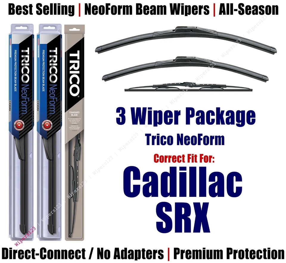 Limpiaparabrisas delantero y trasero 3pk - NeoForm - apto para Cadillac SRX 16220/210/30130 2004-2009 Foto 1 de 1