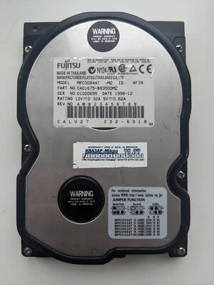 Fujitsu MPC3084AT 8GB IDE 3.5 HDD Hard Drive Excellent State - Image 1 of 4
