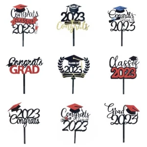 Graduation Paper Cupcake Toppers Decorative Cupcake Adorn-Cake Picks-Cake Decors - Picture 1 of 9