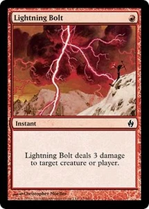 *MRM* FOIL ENG Lightning Bolt (Foudre) MTG Fire&L - Picture 1 of 1