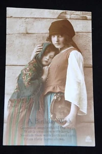 UNITED KINGDOM - Birthday Greetings, Portrait GIRLS PC Post Card 1920-th - Bild 1 von 2