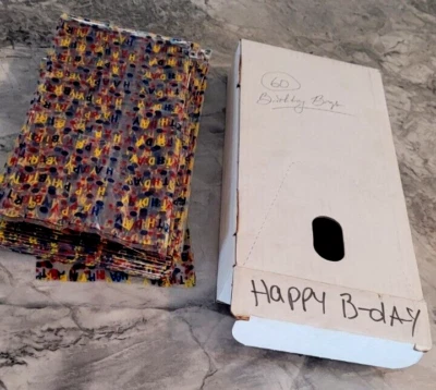 "Happy Birthday" Cellophane Gift Wrap Favor/Goody/Party Bags 11x 5x 3"- 60 Count - Image 1 of 4