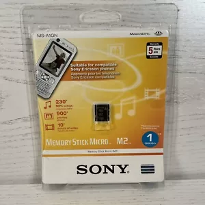 NOWA ZAPIECZĘTOWANA karta Sony 1 GB Memory Stick Micro (M2) - (MS-A1GN) - Zdjęcie 1 z 5