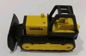 1994 Vintage TONKA Tractor Bulldozer Front Loader Caterpillar Diecast Yellow 3" - Picture 1 of 9