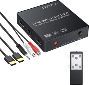 Proster 3x1 HDMI Switch with Audio Hdmi With Extractor - Picture 1 of 7