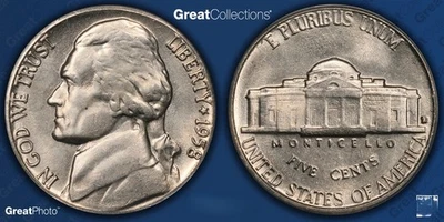 1958-D/D/D Jefferson Nickel RPM-001 ANACS MS-64 Nice to look, much better to OWN - Image 1 of 3