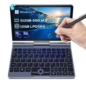 2-in-1 Mini Laptop | 8-Inch Touchscreen Portable Small Pocket Computer | Inte... - Picture 1 of 7