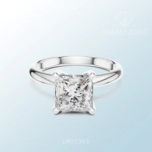 2.00 CT Princess Lab Grown Diamond Engagement Ring IGI Certified 14k Gold - Picture 1 of 12
