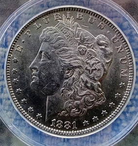 1881 O  Morgan Silver Dollar ANACS Graded AU 50 Condition. - Picture 1 of 4