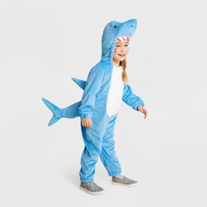Hai hellblau Kinder Halloween Kostüm Gr. 18-24 MO Stofftier Schwanz - Gesicht - Bild 1 von 6