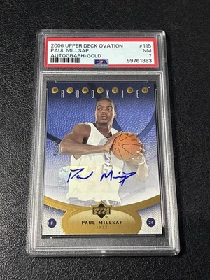 2006 Upper Deck Ovation Paul Milsap Autograph-Gold /99 (RC) (AU) PSA 7 Pop 1🔥 - Image 1 of 2