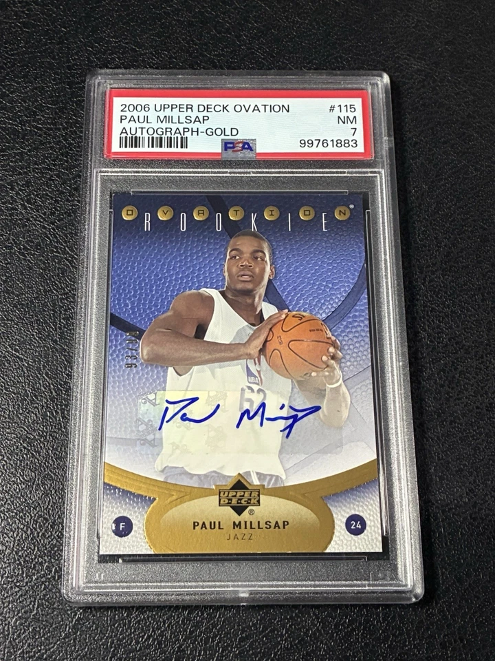 2006 Upper Deck Ovation Paul Milsap Autograph-Gold /99 (RC) (AU) PSA 7 Pop 1🔥 - Image 1 of 2