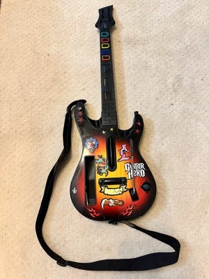 Guitar Hero Sunburst Controller Nintendo Wii Red Octane Tested Working - Image 1 of 4