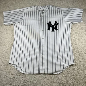 Vintage Wilson NY Yankees Home Pin Striped Jersey Come/Johnson #36 Sz 48 - Picture 1 of 10