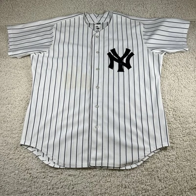 Vintage Wilson NY Yankees Home Pin Striped Jersey Come/Johnson #36 Sz 48 - Image 1 of 4