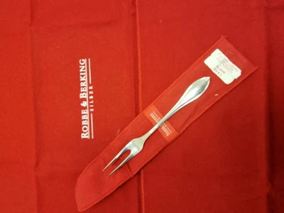 R&B Robbe & Berking Fleischgabel klein Navette Silber 925 ungenutzt - Bild 1 von 4