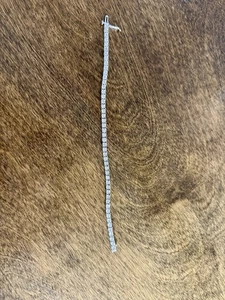 7.5" 10K White Gold Diamond Tennis Bracelet - 10.5 Grams - Picture 1 of 8