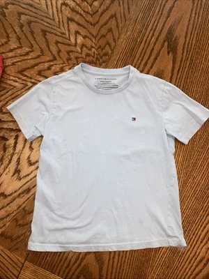 Tommy Hilfiger Camiseta Hombre Manga Corta Azul Claro Talla Pequeña 8/10 Foto 1 de 4