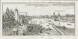 Frankfurt am Main Hessen Gesamtansicht Bodenehr engraving Kupferstich 1720 - Picture 1 of 1