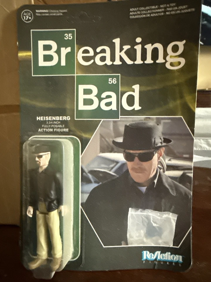 Figura de acción Breaking Bad Heisenberg Walter White 3,75 pulgadas Funko Reaction 2015 Foto 1 de 1