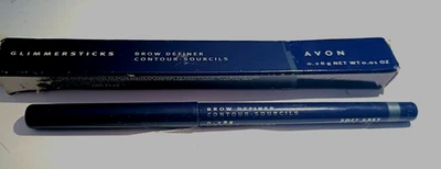 AVON 1 Glimmerstick Brow Definer Soft Grey Twist-Up Pencil Box Original Vintag💕 - Image 1 of 4