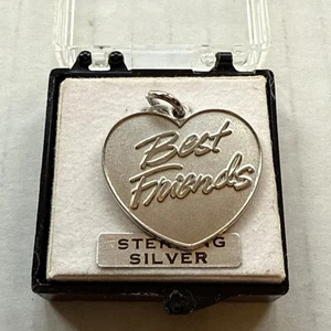 Best Friends Sterling Silver Heart Pendent - Picture 1 of 5