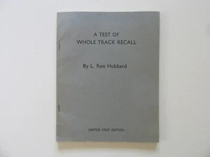 A Test of Whole Track Recall by L. Ron Hubbard - Publications Worldwide, 1968 - Bild 1 von 9