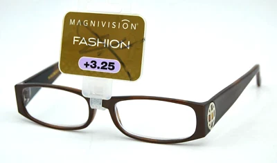 Gafas de lectura rectangulares de moda para mujer Magnivision SUZANNA AST BRN +3,25 Foto 1 de 4
