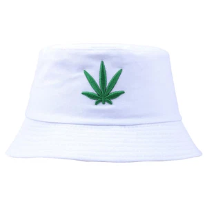 Men Women Maple Leaf Bucket Hat Hip Hop Panama Embroidery Cotton Outdoor Cap3_dn - Picture 1 of 13