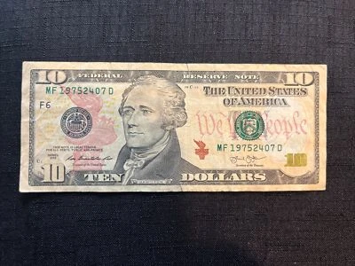 $10 BIRTHDAY / ANNIVERSARY NOTE JULY 24, 1975 See Photos - Image 1 of 2