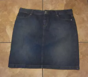 Liz & co. Women's Size 16 Denim Blue Jean Skirt Knee Length 41 x 21 - Picture 1 of 4