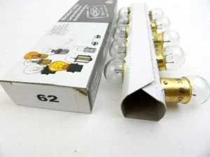 Box of 10 CEC 62 Miniature Lamps 3.45 Volts 0.84 Amps Double Contact Base BA15D - Picture 1 of 8