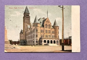 Postcard Steel High School Dayton Ohio Early 20th Century Unposted Architecture - Picture 1 of 2