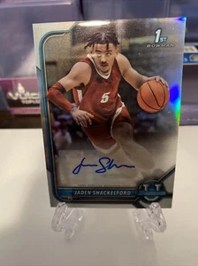 2021-22 Bowman University Chrome Prospect Auto #BCPA-JSH Jaden Shackelford - Picture 1 of 2