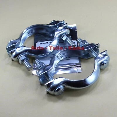 ✅ 2x Auspuffschelle , Rohrverbinder , Montageschelle mit Montagepaste  Ø 58 mm - Bild 1 von 4