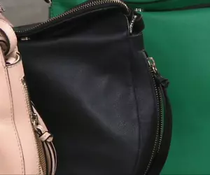 Vince Camuto - Large Leather Crossbody - Kenzy - Black - Picture 1 of 4