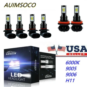 6x For Ram 2500 2013-2018 LED Headlight High Low Beam Fog Light Bulbs Combo Kit - Picture 1 of 12