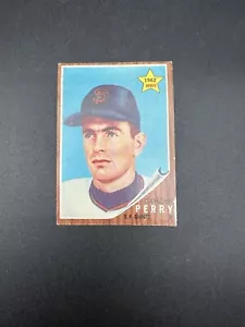 1962 Topps # 199 Gaylord Perry Rookie Card San Francisco Giants - Picture 1 of 4