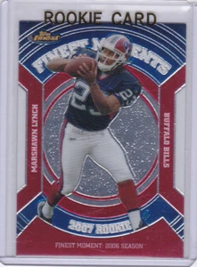 MARSHAWN LYNCH Topps Finest RC Raiders Bill 2007 ROOKIE CARD Football BEAST MODE - Picture 1 of 2