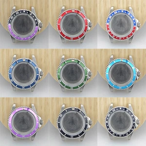 39.5mm Flat Mirror Glass Stainless Steel Case For NH35 NH36 Mechanical Movement - Picture 1 of 20