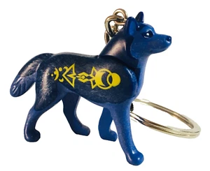 Playmobil Miniature Magic Blue Wolf Keychain - 19 - Dog Box - Picture 1 of 3