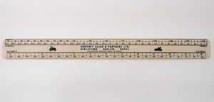 Vintage Architects Scale Precision Plastic 12" Ruler Metric High Quality Branded - Picture 1 of 3