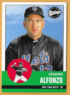 EDGARDO ALFONZO NEW YORK METS #283 - UPPER DECK VINTAGE NM-MT 2001 - Image 1 of 2