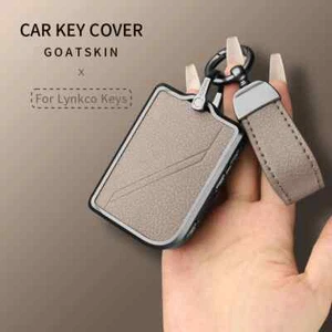 Metal Leather Car Key Case Cover For LynkCo Lynk&Co 05 06 5 6 Lynk Co 05 06 01 - Picture 1 of 28