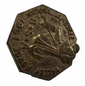 BSA Octagon Valley Forge National Jamboree 1957 Lapel Pin Missing Back NS-350 - Picture 1 of 3