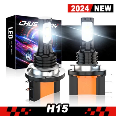 For Mercedes-Benz CLA250 2014 2015 2016 2019 LED Headlight Kit H15 Bulbs white — 第 1/4 张图片